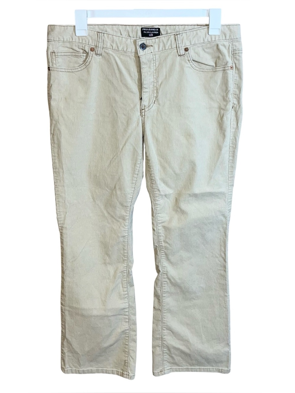 Polo Jeans Co. Corduroy Casual Pants Women’s 14x30 Beige 36x29